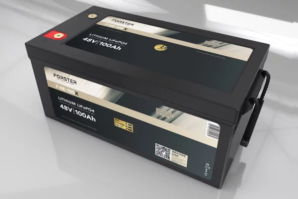FORSTER 51,2V Lithium 100Ah LiFePO4 Premium Battery | 200A-BMS-2.0 | 5120Wh | IP67