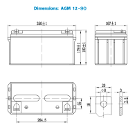 Victron AGM 12V 90Ah Super Cycle Akku Batterie