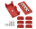 BusBar Box 4 x M8 Anschlussbolzen inkl. Abdeckung und Befestigungsschrauben rot