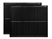 Offgridtec® Balcony Solar Panel Set 24V 2x 200W with Slim Aluminum Frame and Metal Cable Ties